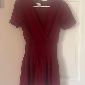 Maroon mini dress